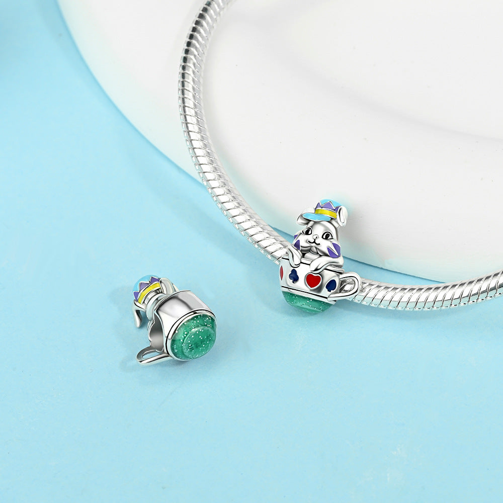Bracelet de paon en argent plaqué cuivre personnalisé avec brins de perles