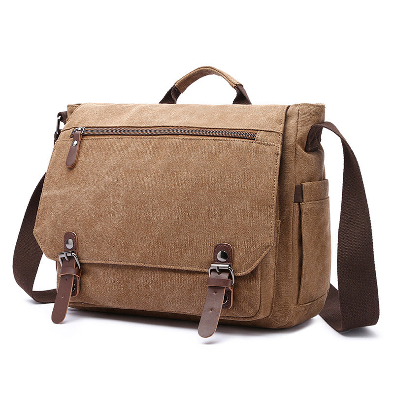 Porte-monnaie portable en toile transversale pour hommes