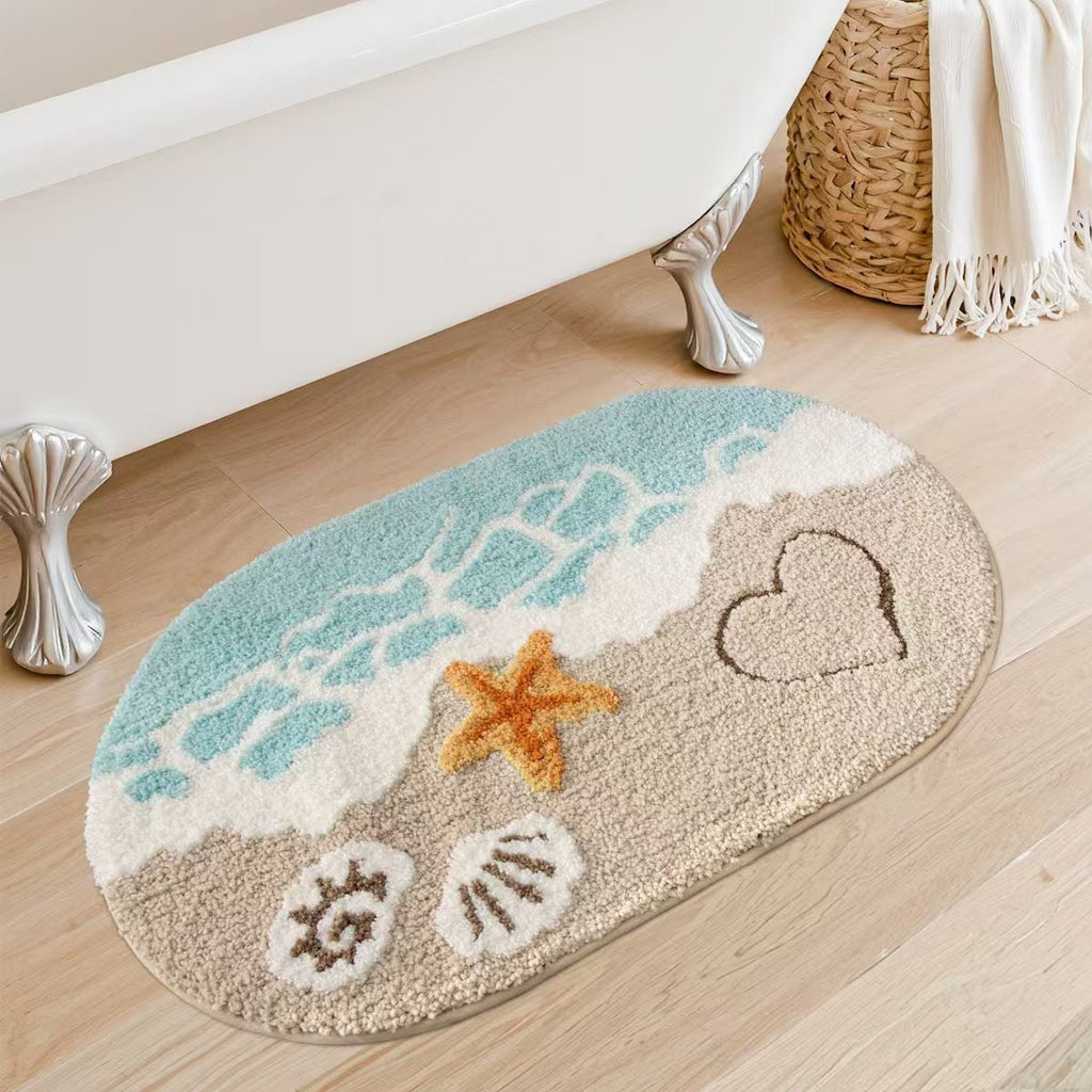 Tapis de tapis de cachemire avec fond en plastique résistant à la saleté
