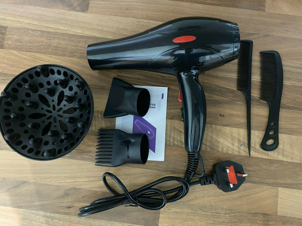 2200W Professional Style Hair Dryer Concentrator Blower Pro Salon Heat UK