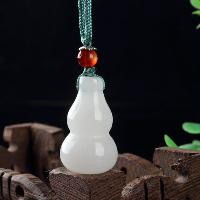 Xinjiang Platinum Silk Jade Pendentif Jade blanc naturel Safe Buckle Bamboo Section No-good