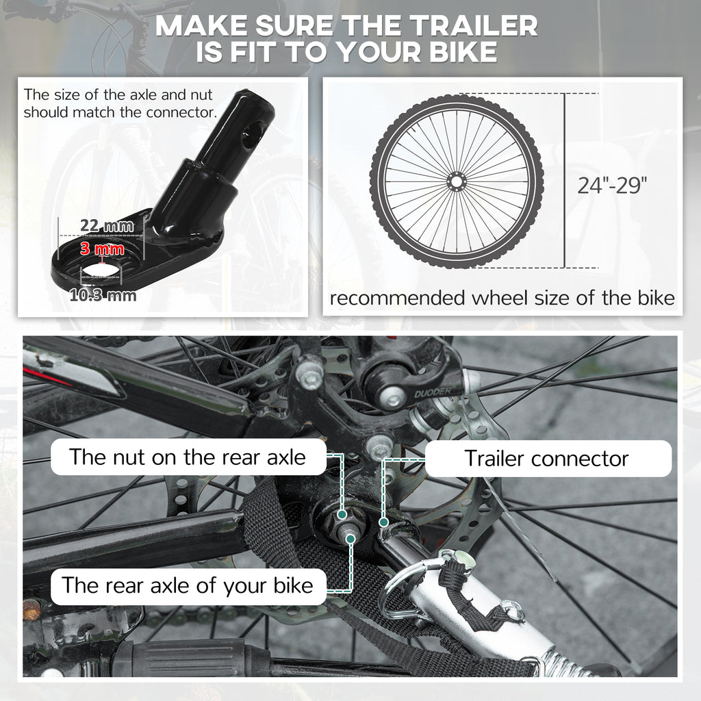 Remorque à vélo pivotante 2-Seat Elite 360 pour enfants Remorque à vélo avec résistant à l'eau W