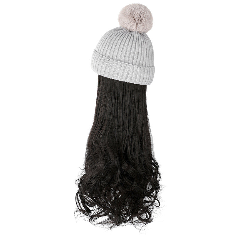 Chapeau de laine d'automne et d'hiver amovible