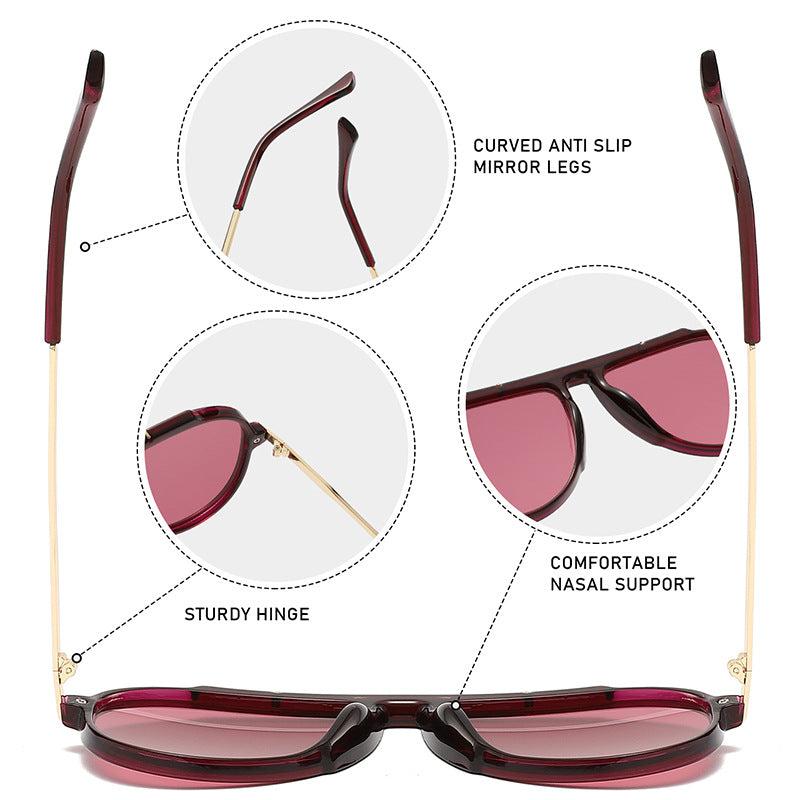 3654 Métal Double-Bridge Aviator Lunettes de soleil Commerce électronique Commerce extérieur Amazon Mode Uv400