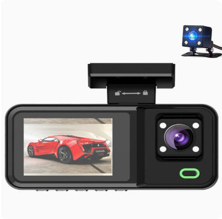1080P Dash Cam triplecamera avec connexion smartphone WiFi