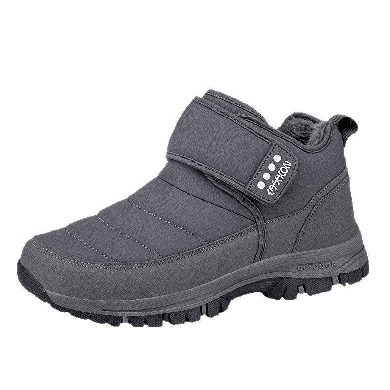 Chaussures de coton thermique doublées de polaire pour hommes
