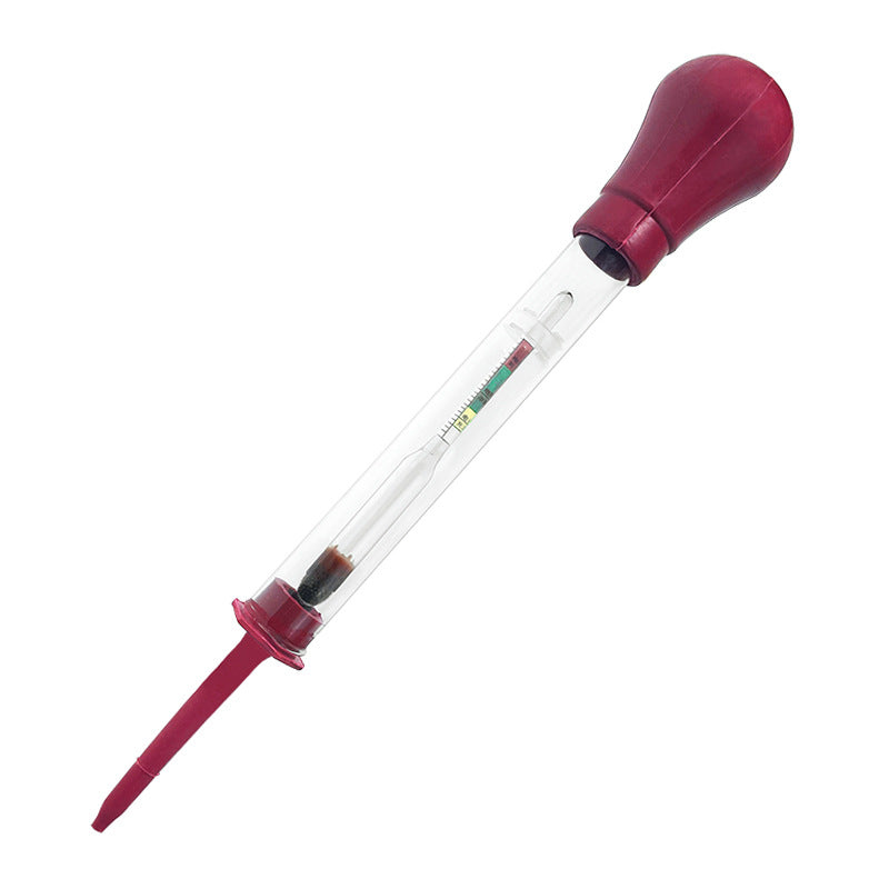 Automotive battery hydrometer electro-hydraulic battery plus electrolyte densimeter