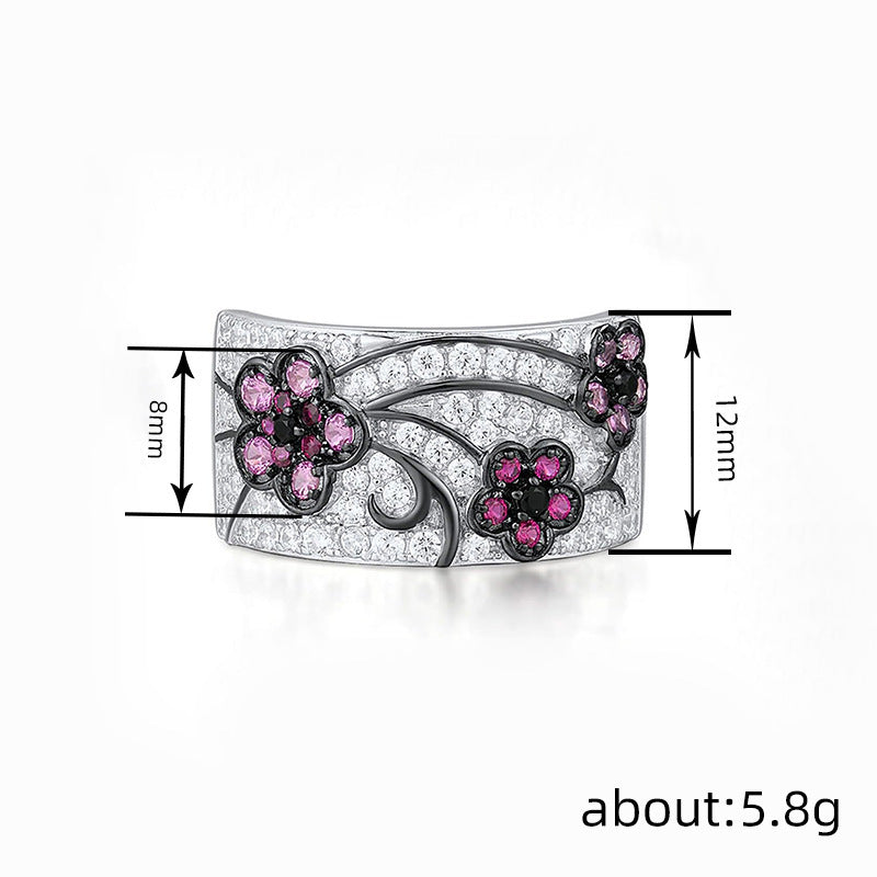 Anneau de fleurs bicolores européen et américain
