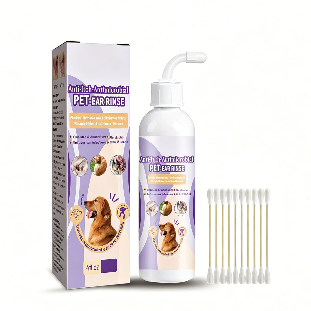118ml Nettoyeur d'oreille d'animal avec glycérine et EDTA disodique