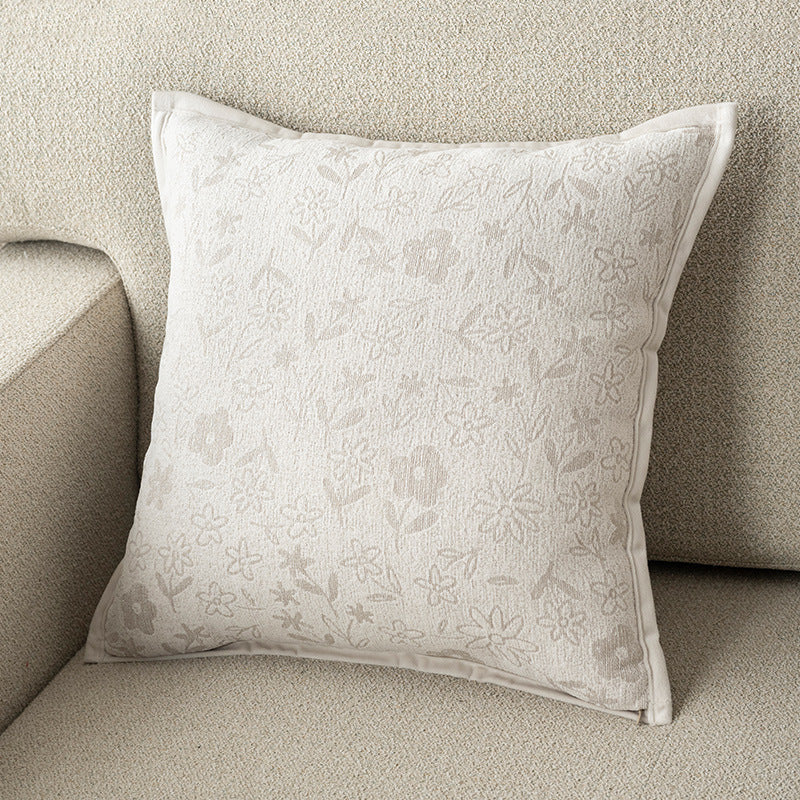 Style Ins Minimalist Carré Oreiller Canapé Dans Chenillelight Luxe frais et élégant