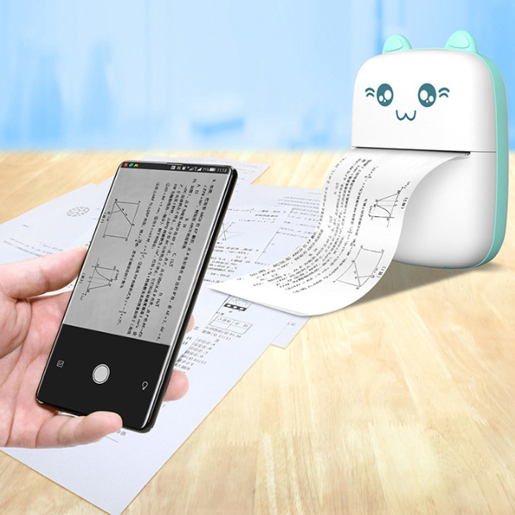 Mini imprimante Portable Mini Bluetooth WiFi Mauvaise imprimante Téléphone portable Photo Titre Note Prin