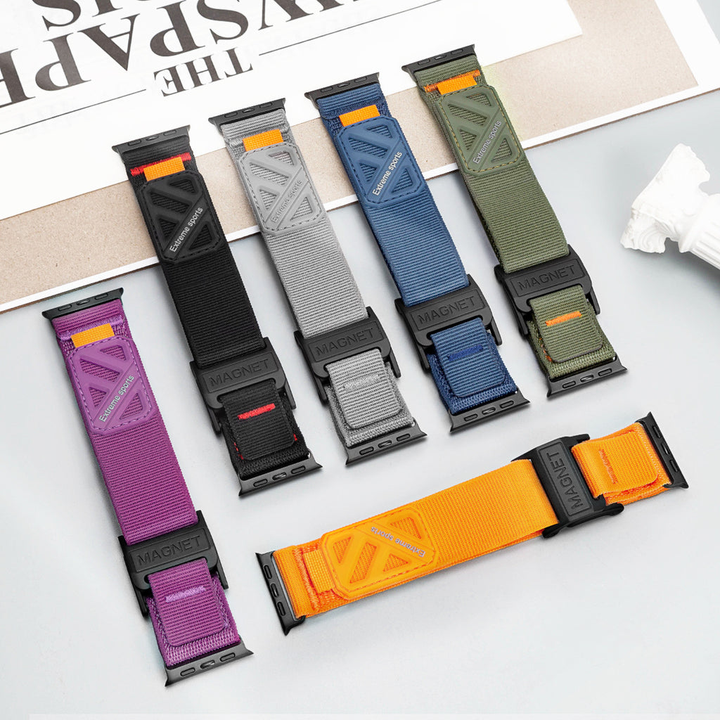 Boucle magnétique Escalade Nylon Toile Sports Velcro Bracelet de montre