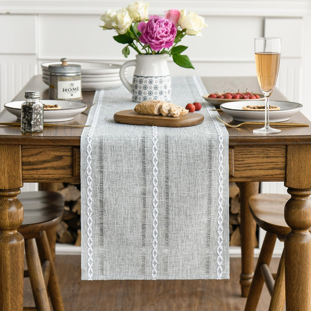 Runner de table rustique gris 13x72 pouce
