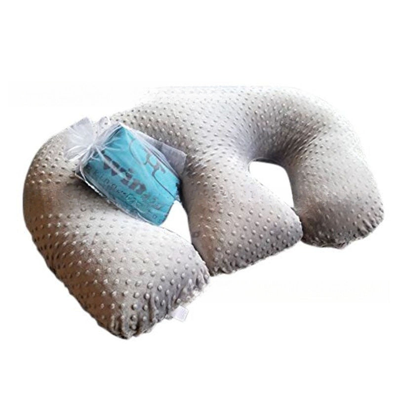Oreiller de soins infirmiers multifonctionnel avec double couche conception Oreiller d'alimentation bébé pour prévenir Mi