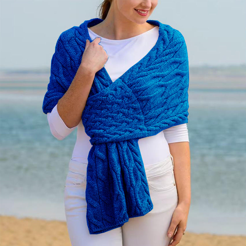Fashionable femmes tricoté écharpe de châle