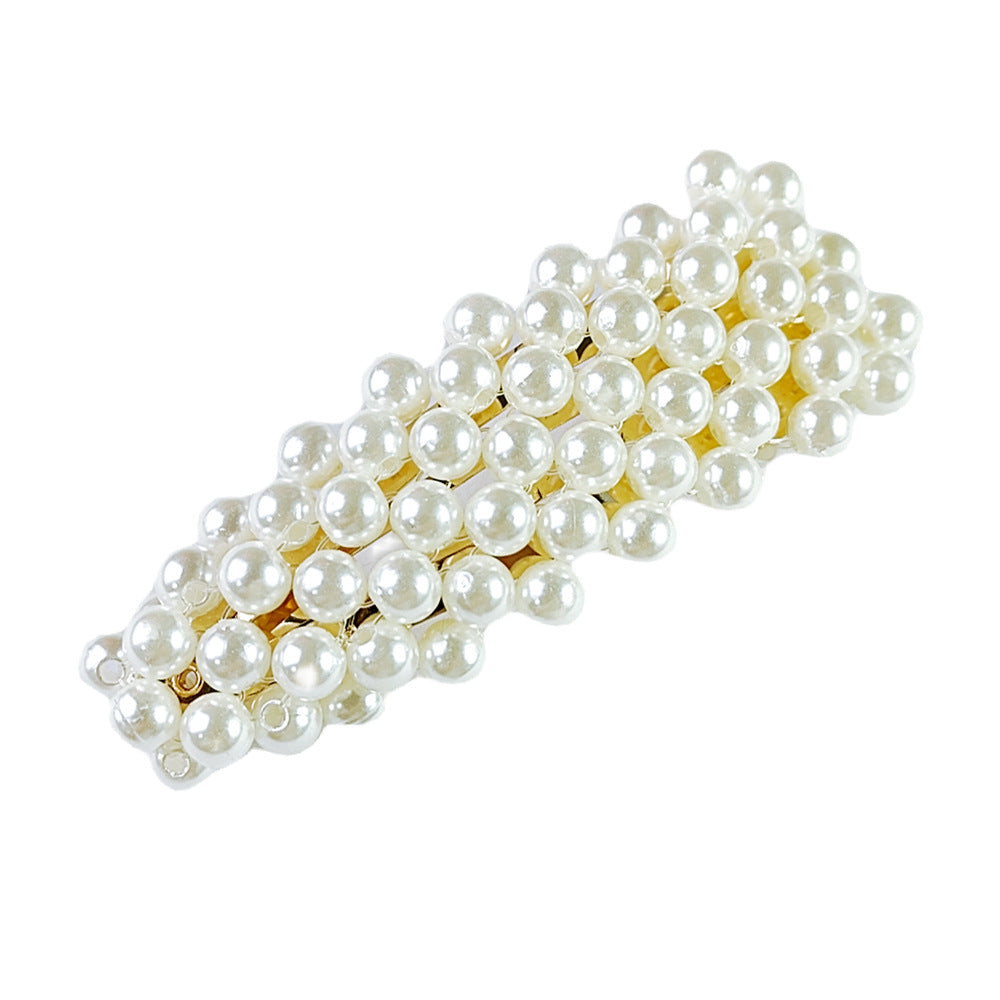 Accessoires pour cheveux Barrettes de perle Updo BB Clip épingle à cheveux rayé Fil de pêche tissé à la main H