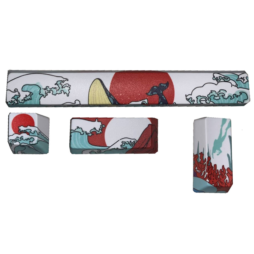 Coral Sea Keycaps PBT Clavier mécanique sublimé à cinq côtés