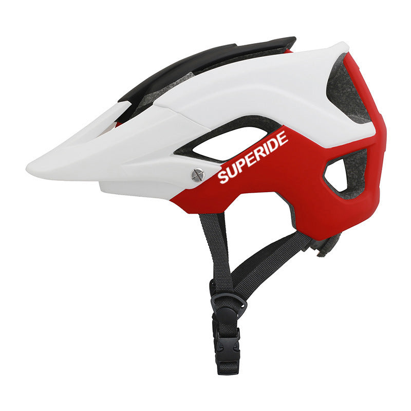 Ultra-light integrated mountain bike helmet
