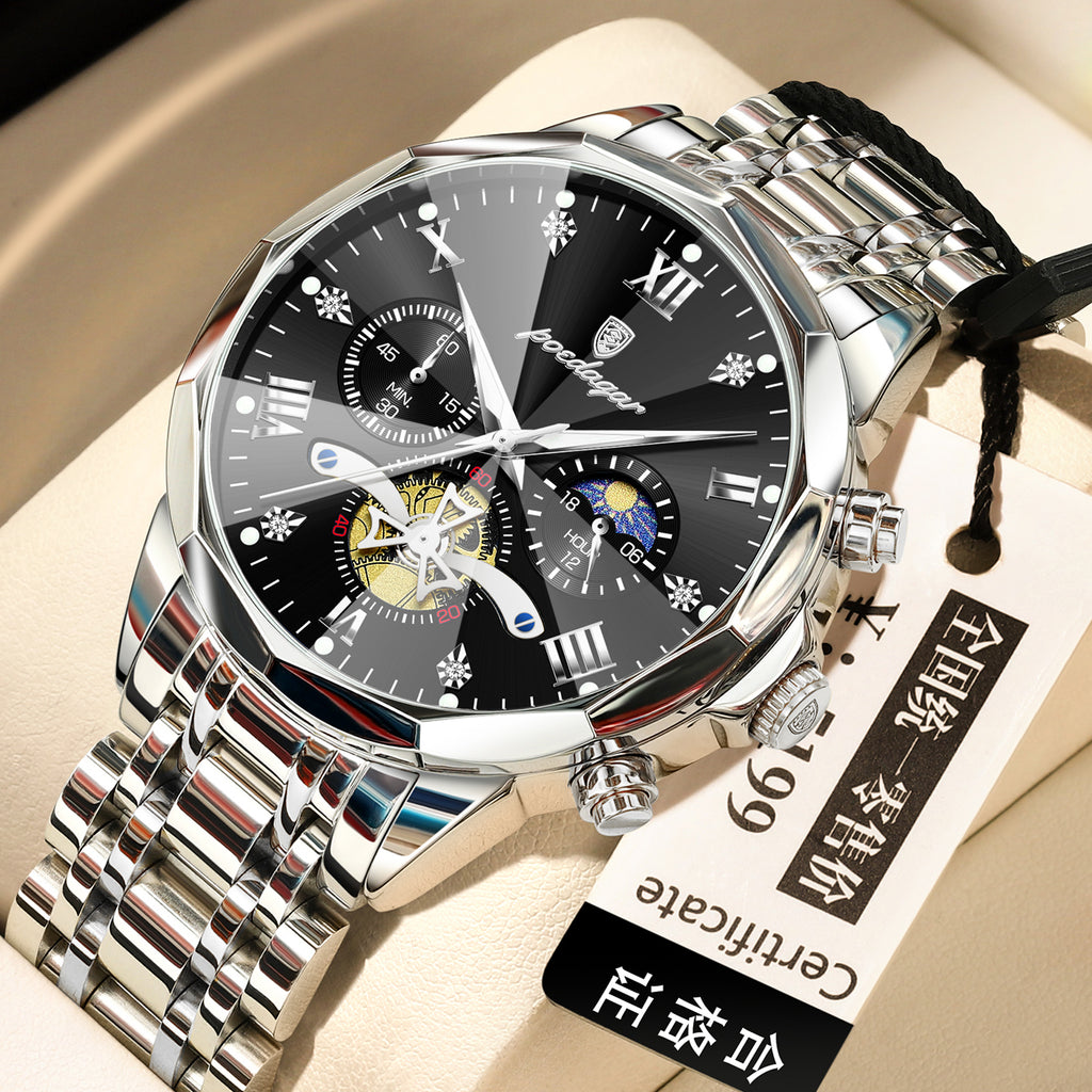 Imperméable Multifonctionnel Trendy Haute-Fin Montre Quartz Homme Lumineux