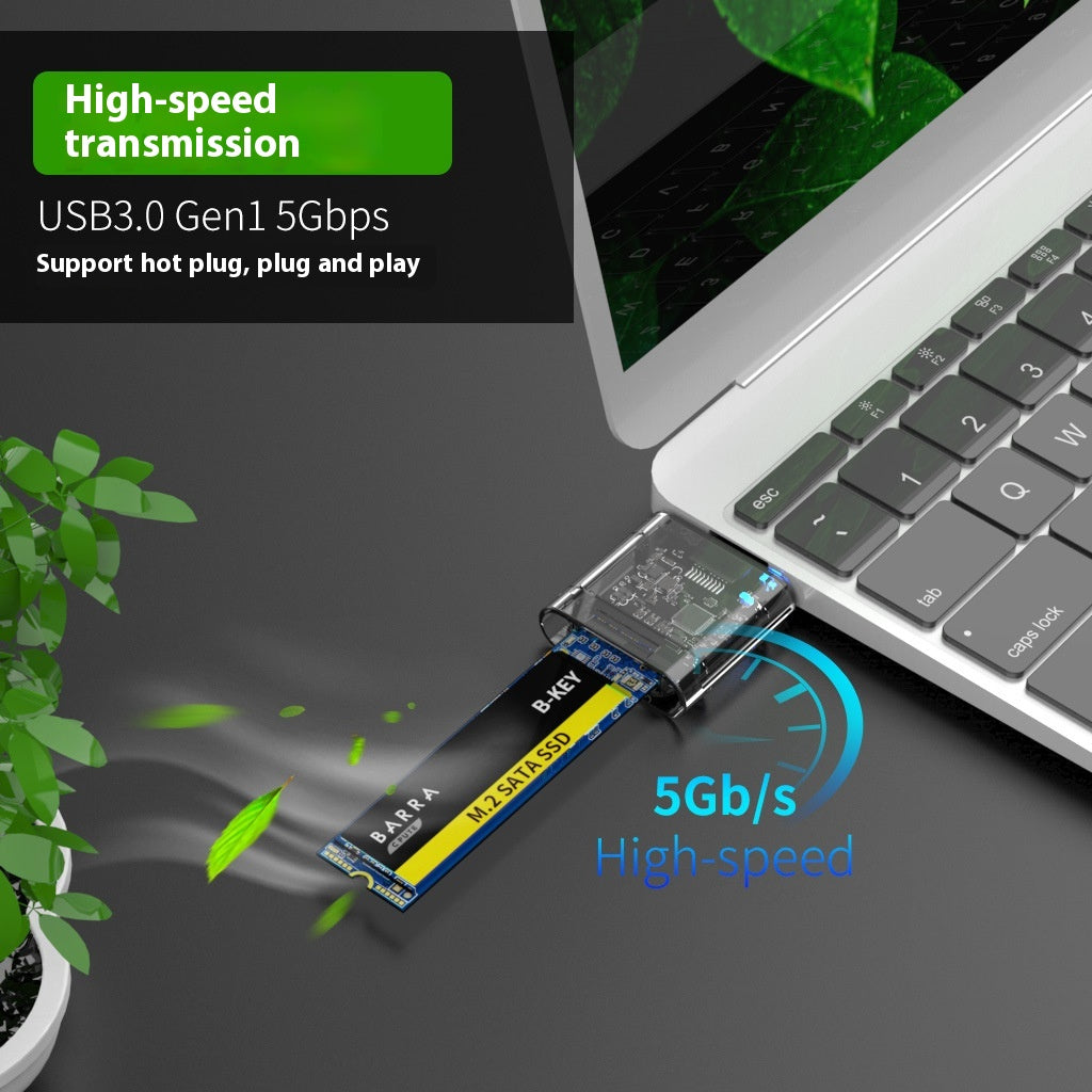 Transparent and Creative Solid State Mobile Hard Drive Enclosure USB Interface