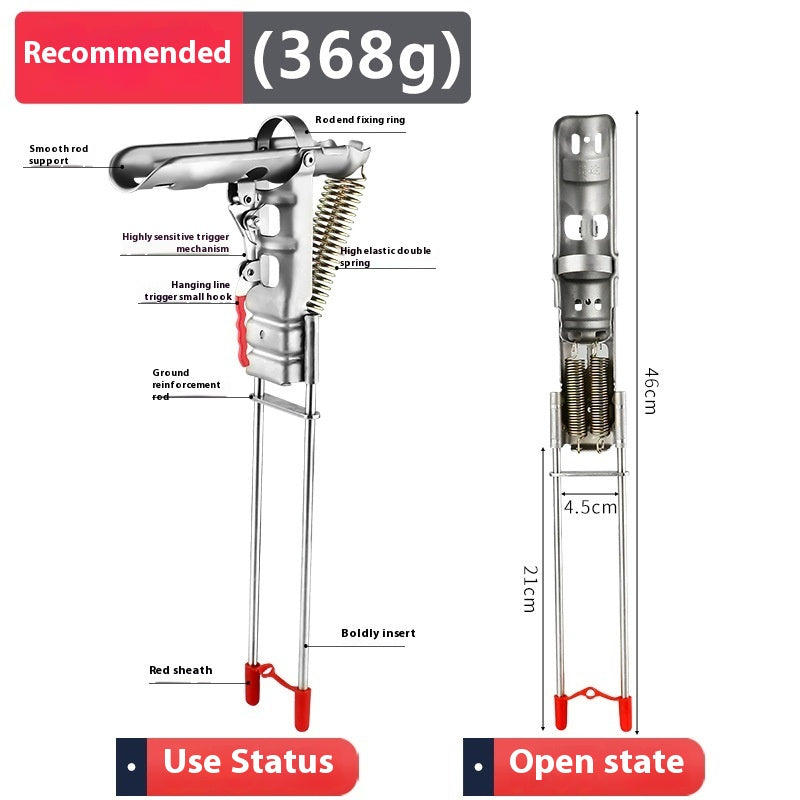 Support de tige de pêche ressort automatique entièrement en acier inoxydable réglable sensibilité pliant Fi
