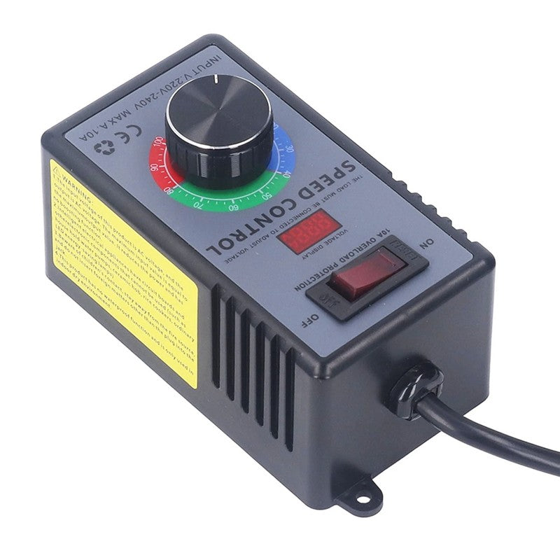 Contrôleur de vitesse de moteur S Sorcellerie AC 220V-240V Affichage de tension en temps réel Plug UK