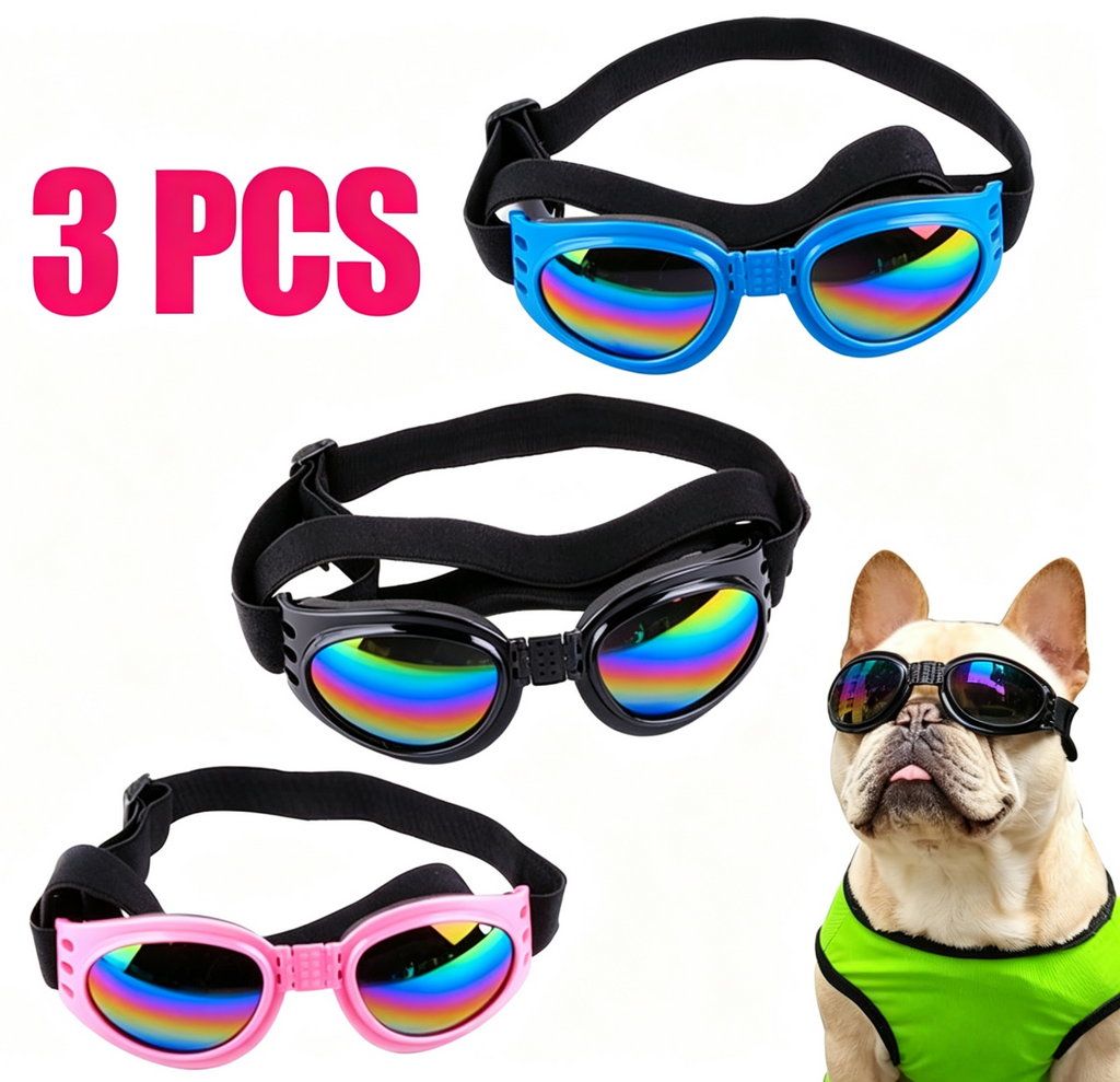 Protection des animaux Petits Doggles Lunettes de soleil pour chiens Lunettes de soleil pour animaux Lunettes de soleil UV Port des yeux réglable