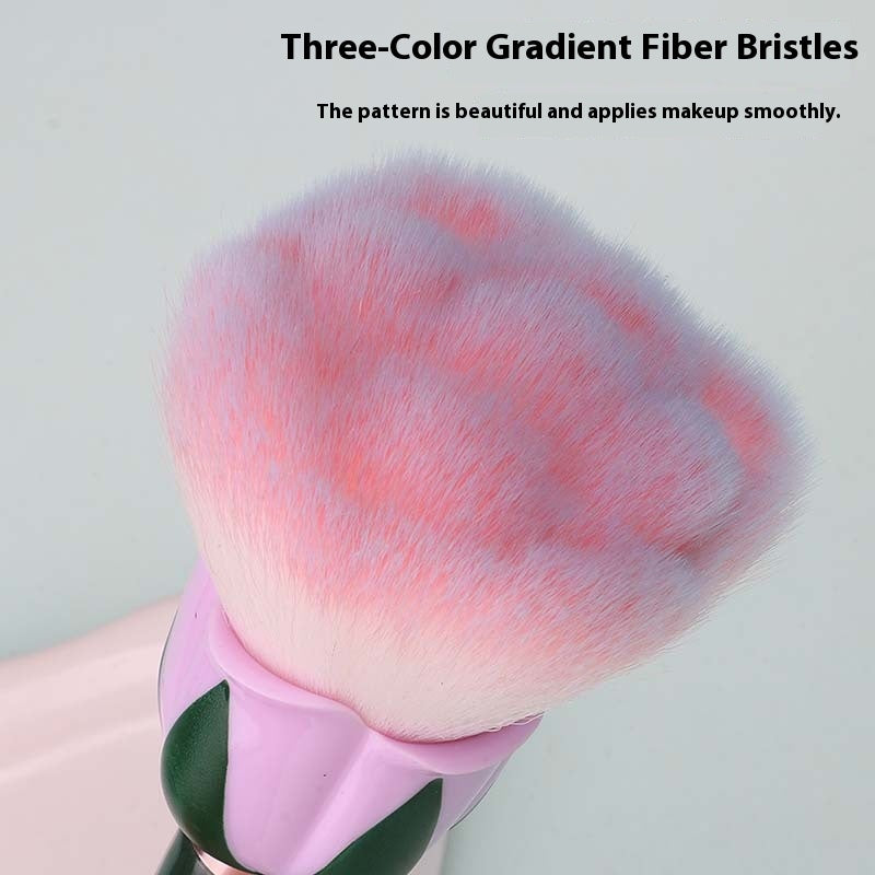 Brosse de maquillage surdimensionnée pour la poussière d'ongle de bois