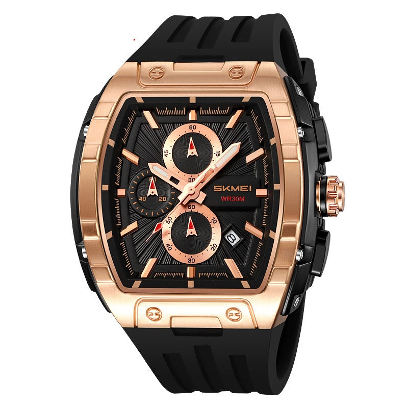 Shishi Mei Multi-fonction Chronographe Montres à trois mains Quartz hommes en forme de barre