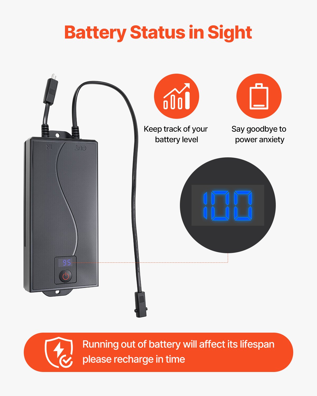 Batterie pour meubles inclinables 2500 MAh 2-Pin Batterie inclinable