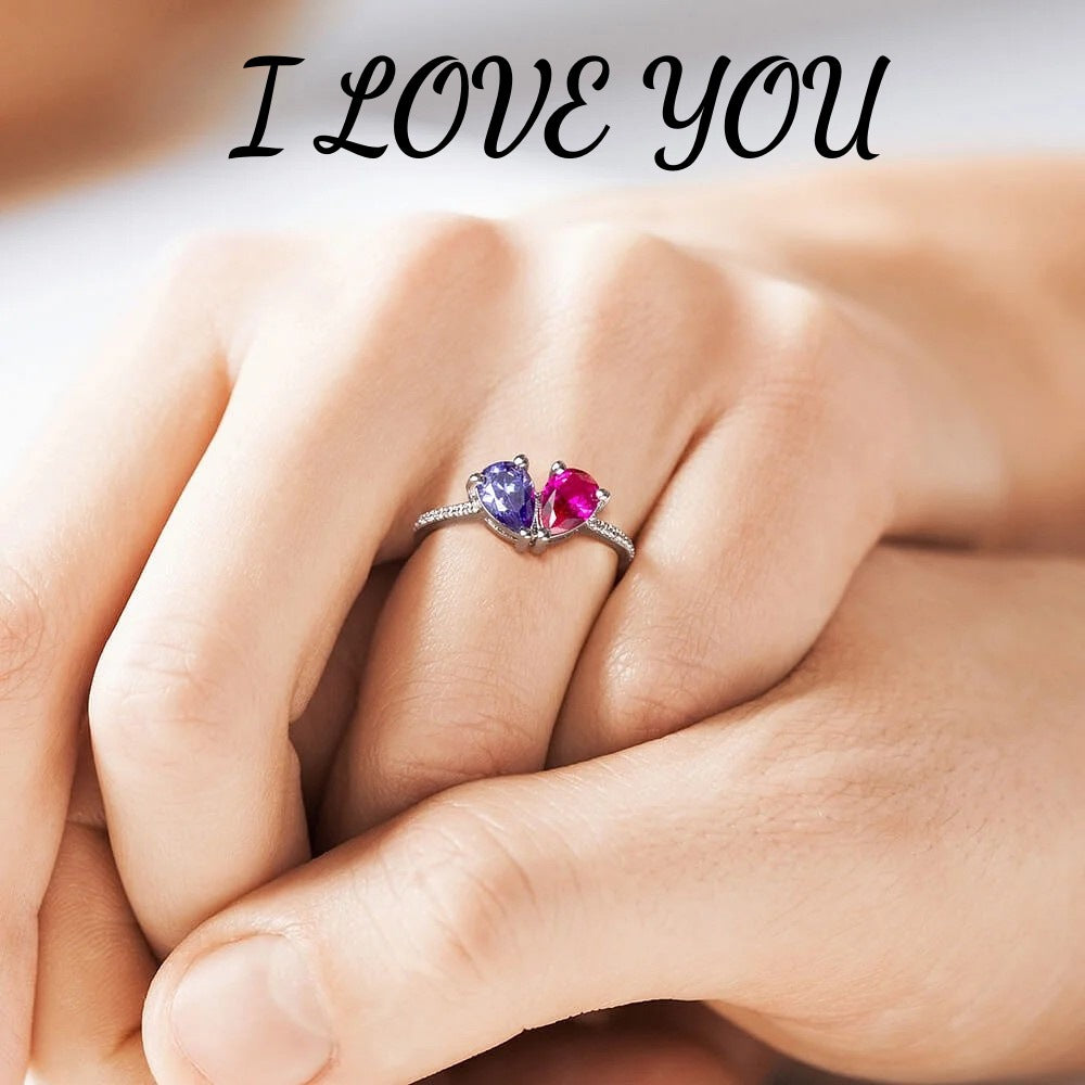 Anneau de mode en pierre de naissance Zircon