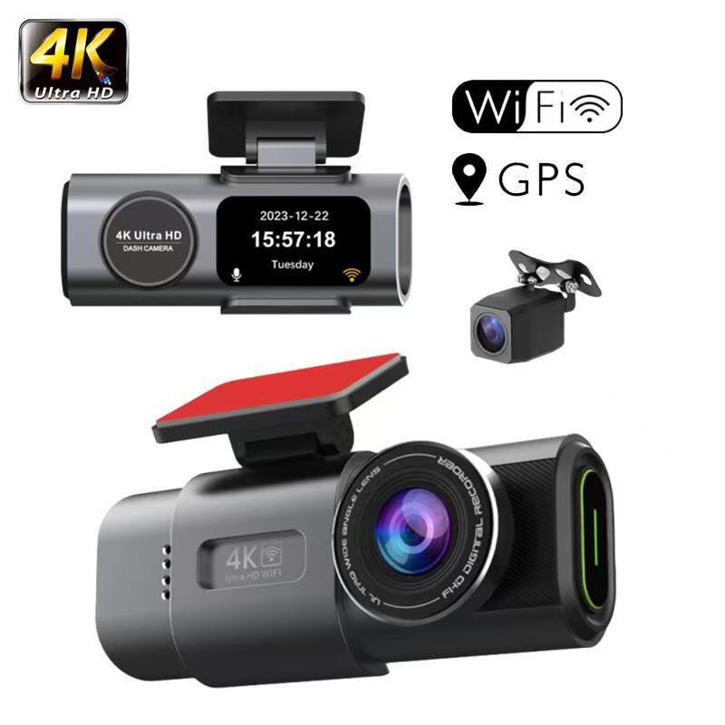 4K Dual Lens Driving Recorder HD Ultra Large Angle Night Vision WiFi Avant et Arrière Dual Re