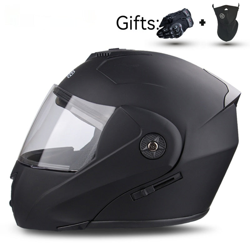 Motorcycle électrique double objectif exposé hommes et femmes casque de moto