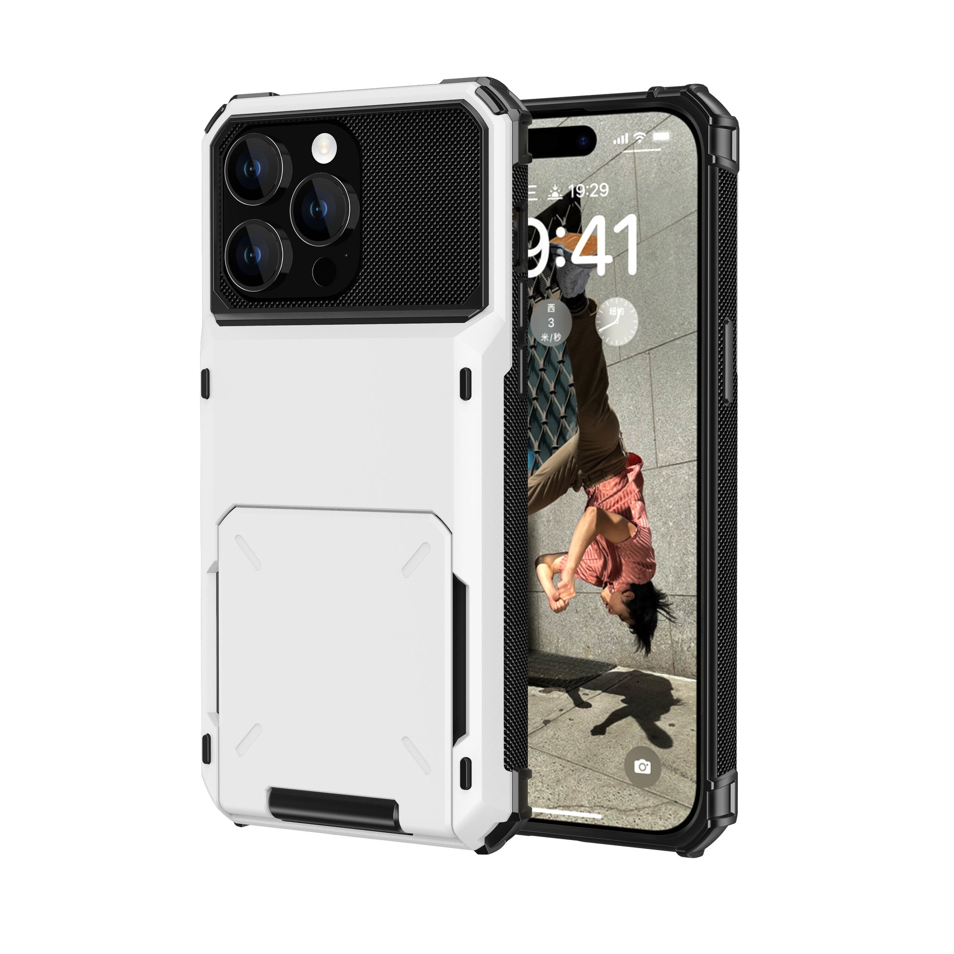 Fashionable Casual Flip Cover Étui de téléphone résistant aux chocs