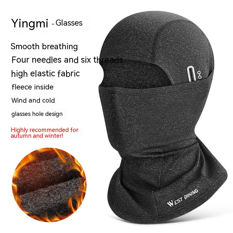 Masque de vélo à tête thermique avec trou à paupières