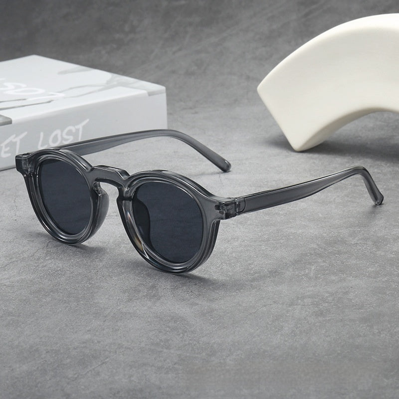 Lunettes de soleil Retro Round Small Frame Haute Sens pour homme et femme
