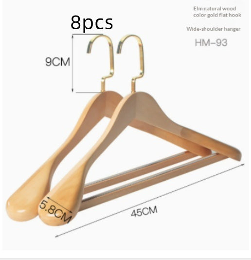 Habillement sans couture Maison Magasin Hanger Vêtements Hanger en bois massif