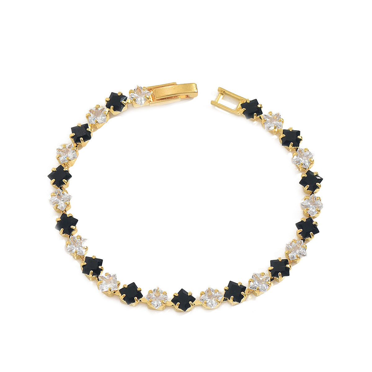 Femmes Multi Couleur Quatre Feuille Clover Bracelet de tennis