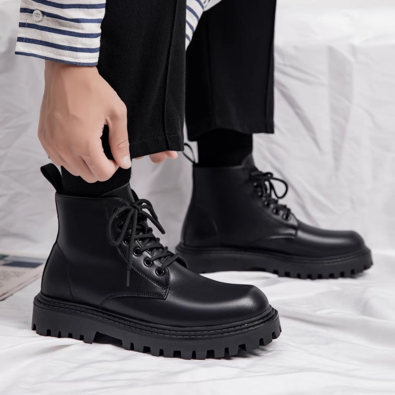 Bottes en cuir homme Automne style britannique