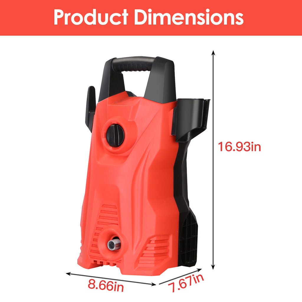 1Pc Électrique haute pression laveuse 1740PSI Powerful voiture laveuse nettoyante de pression avec réglage