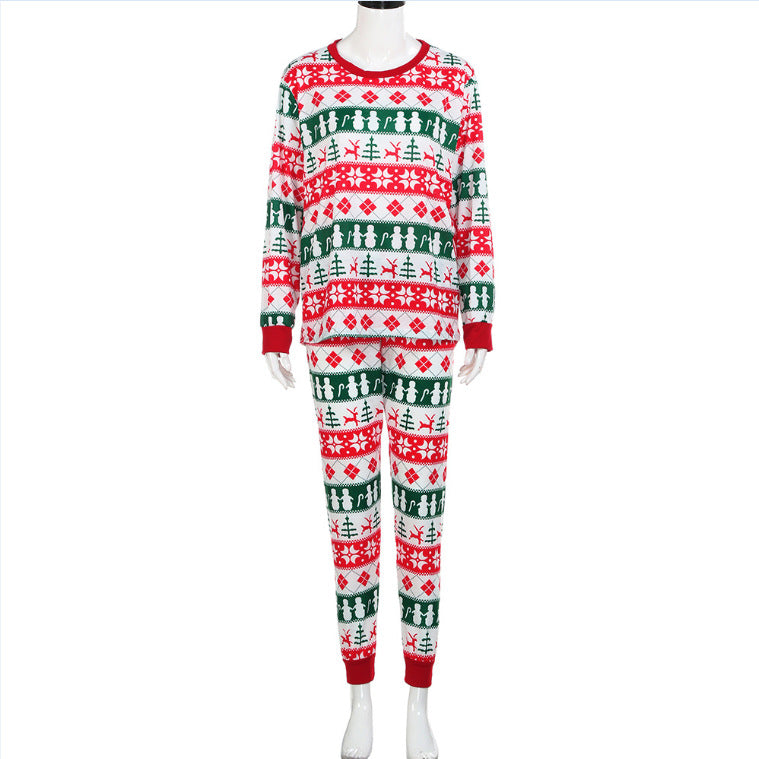 Christmas Long-Sleeved Print Home Parent-Child Outfit