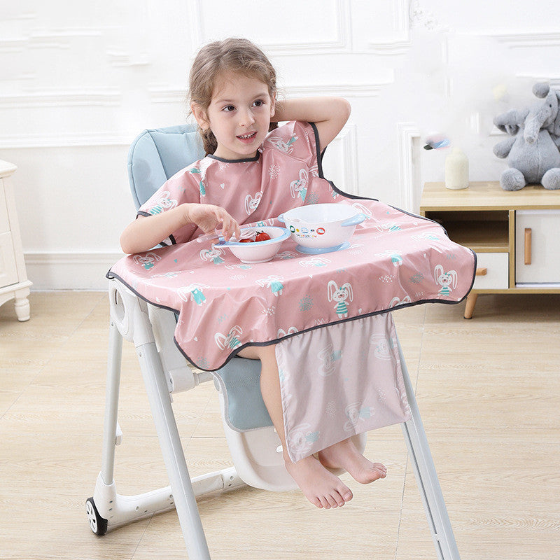 Dîner sans manches Bib Tray Baby Dirt-proof All-in-One