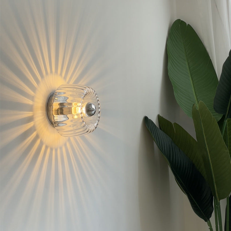 Lampe murale d'art décoratif en verre à LED moderne et moderne