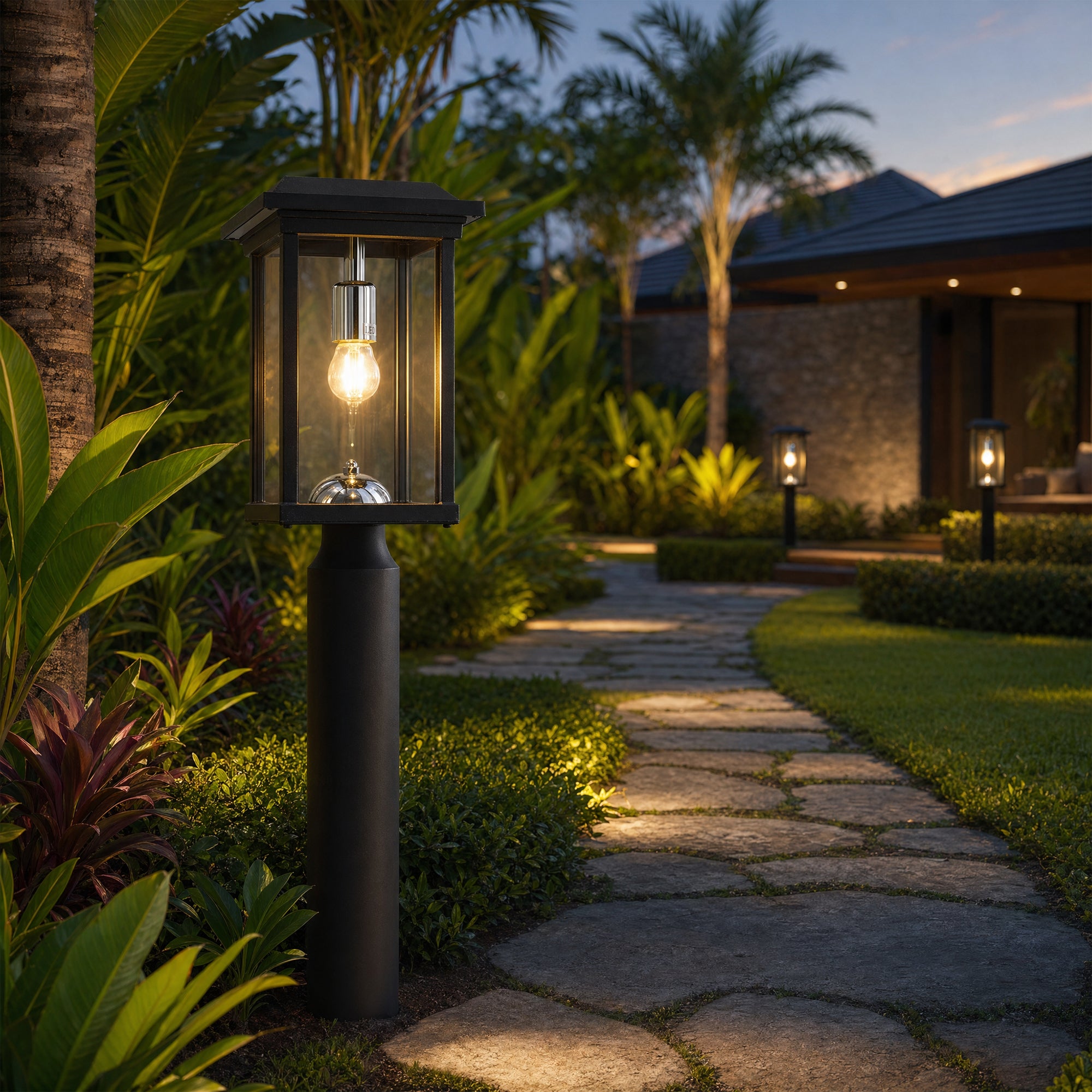 Lumières extérieures dusk to Dawn avec la base Pier Mount