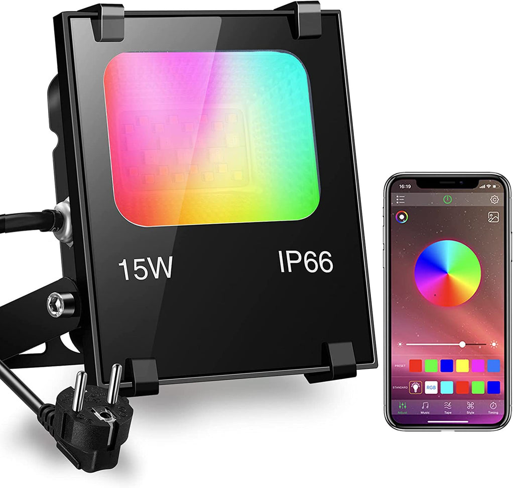 IP66 Jardin étanche Smart Bluetooth RGBW Flood Light