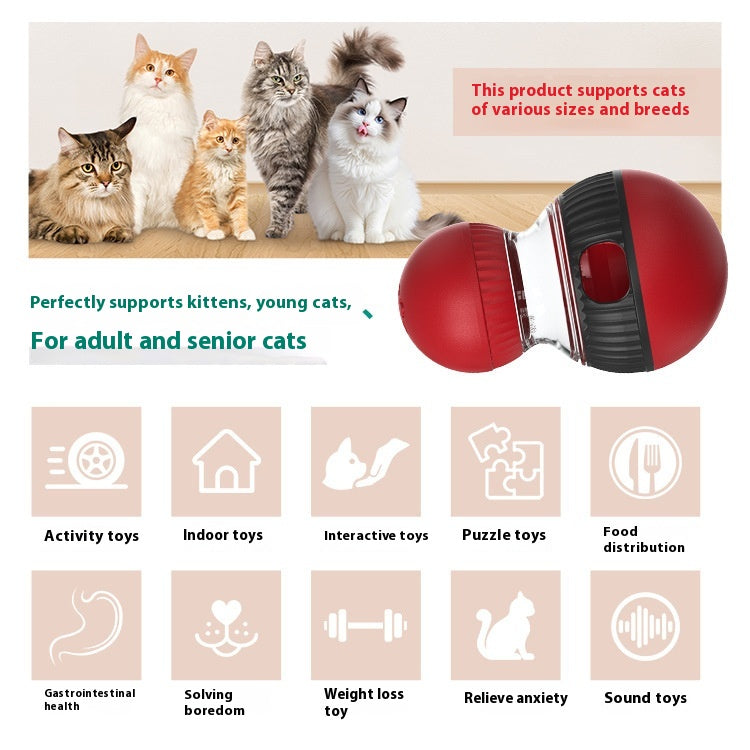 Rotation drôle Cat Sound Food Dropping Ball Toy