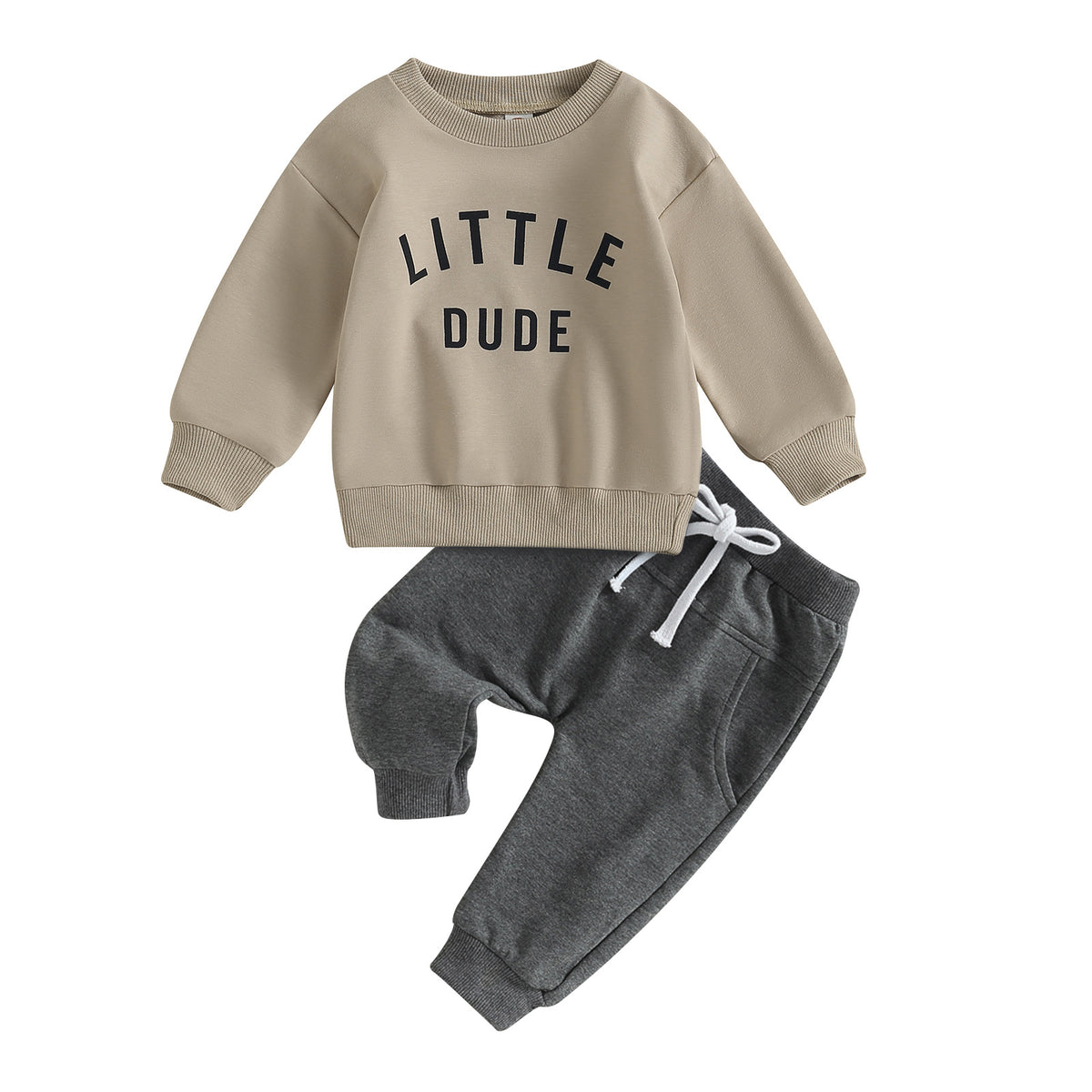 Crew-neck long-sleeve pants and hoodies