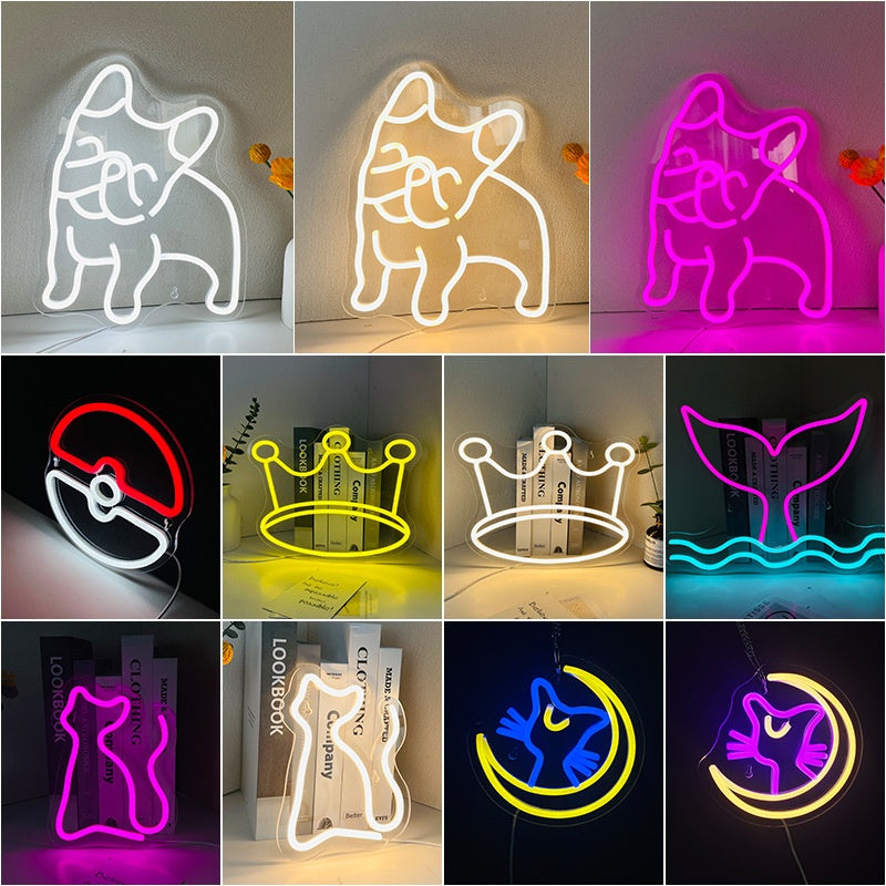 Décor LED acrylique Neon pour les chambres pour enfants