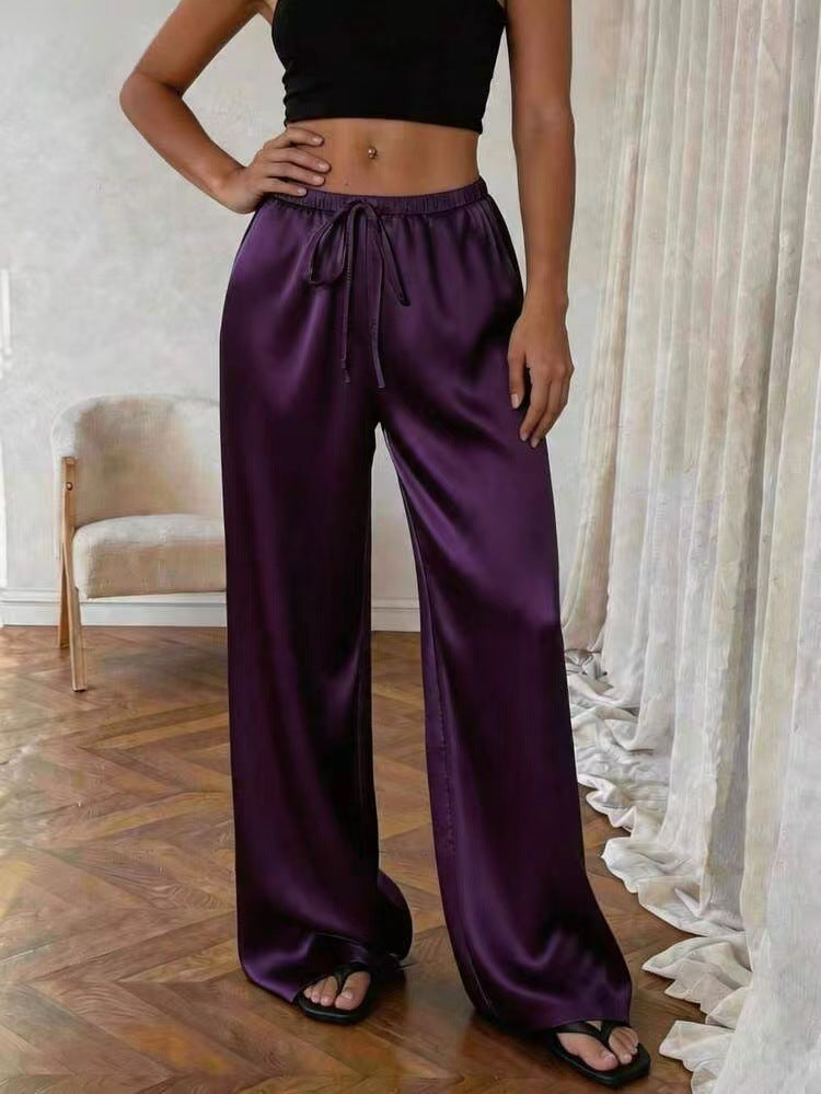 Pantalon féminin extensible en acétate stretch