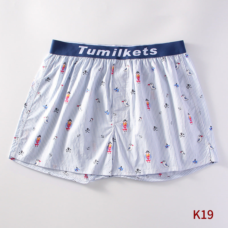 Short de boxeur imprimé homme Short de boxeur à la maison slips de boxeur en coton